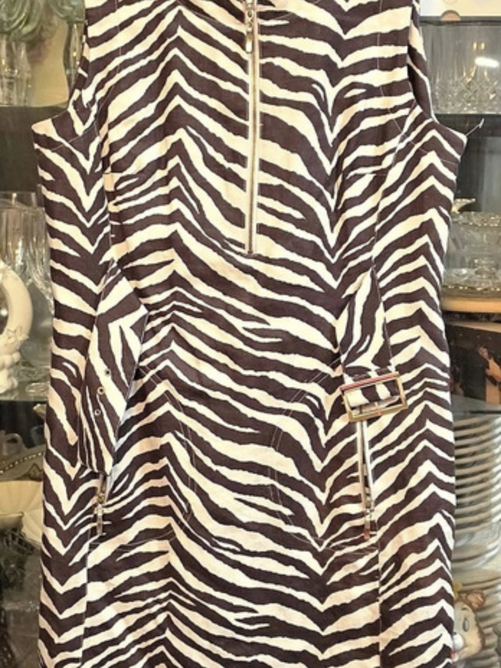 Liz Claiborne Zebra Print Dress Size 12P Like New